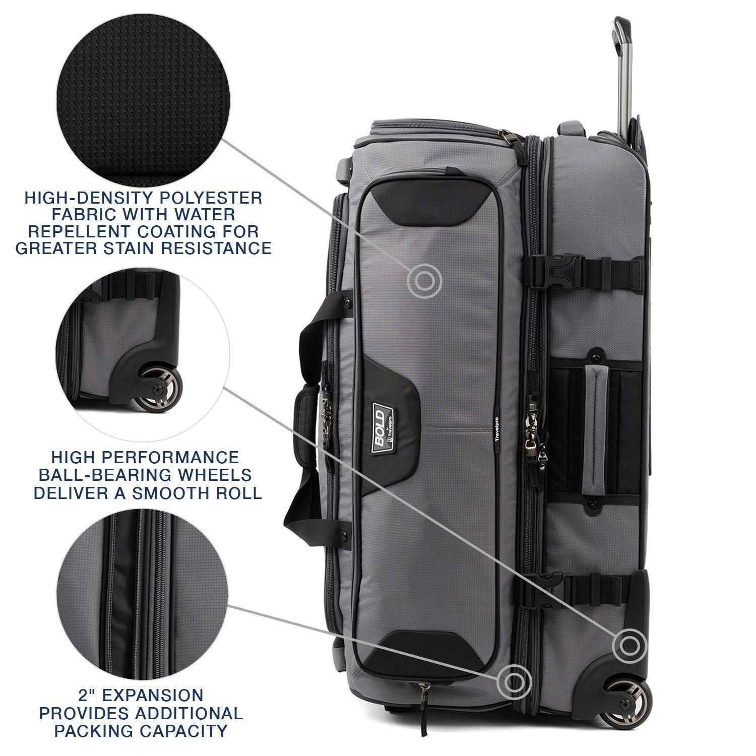 Bold By Travelpro 30" Drop Bottom Rolling Duffel 12 Bold By Travelpro 30" Drop Bottom Rolling Duffel - Image 12