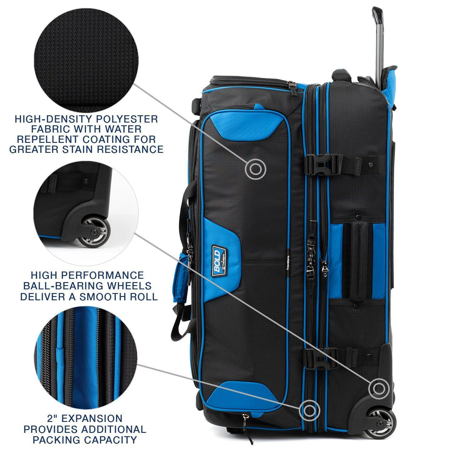 Bold By Travelpro 30" Drop Bottom Rolling Duffel 7 Bold By Travelpro 30" Drop Bottom Rolling Duffel - Image 7