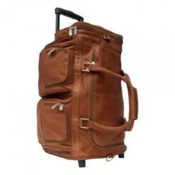 Piel Leather Duffel With Pockets On Wheels -Travelpro || Samsonite Shop Piel Leather Duffel With Pockets On Wheels 4