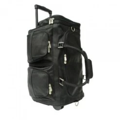 Piel Leather Duffel With Pockets On Wheels -Travelpro || Samsonite Shop Piel Leather Duffel With Pockets On Wheels 8