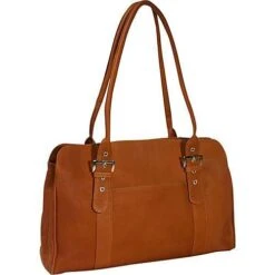 Piel Leather Ladies Buckle Business Tote -Travelpro || Samsonite Shop Piel Leather Ladies Buckle Business Tote 5