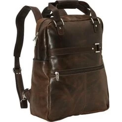 Piel Leather Vintage Laptop Carry-All/Convertible Backpack -Travelpro || Samsonite Shop Piel Leather Vintage Laptop Carry AllConvertible Backpack 3