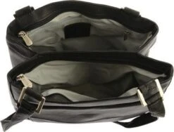 Piel Leather Double Compartment Shoulder Bag -Travelpro || Samsonite Shop piel leather double compartment shoulder bag 3