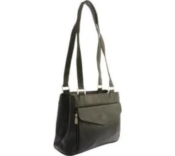 Piel Leather Double Compartment Shoulder Bag -Travelpro || Samsonite Shop piel leather double compartment shoulder bag 6