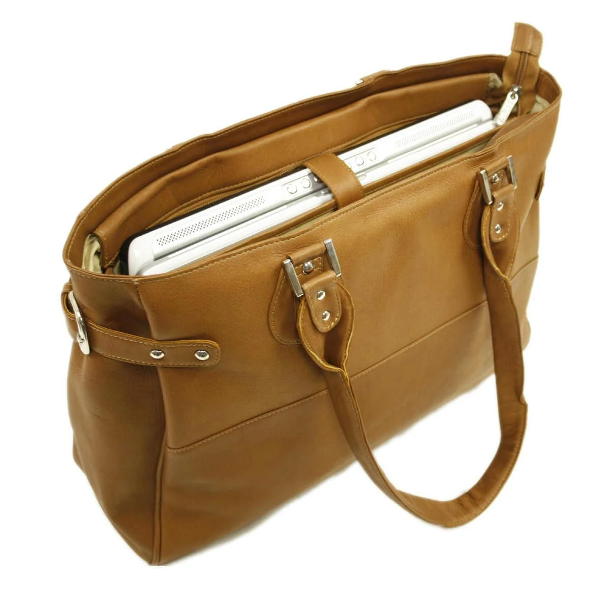 Piel Leather Large Ladies Side Strap Tote 3 Piel Leather Large Ladies Side Strap Tote - Image 3