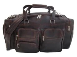 Piel Leather Medium Duffel With Pockets -Travelpro || Samsonite Shop piel leather medium duffel with pockets 3
